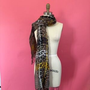 Donegal Irish Woven Punk Grunge Statement Maximalist Scarf OS